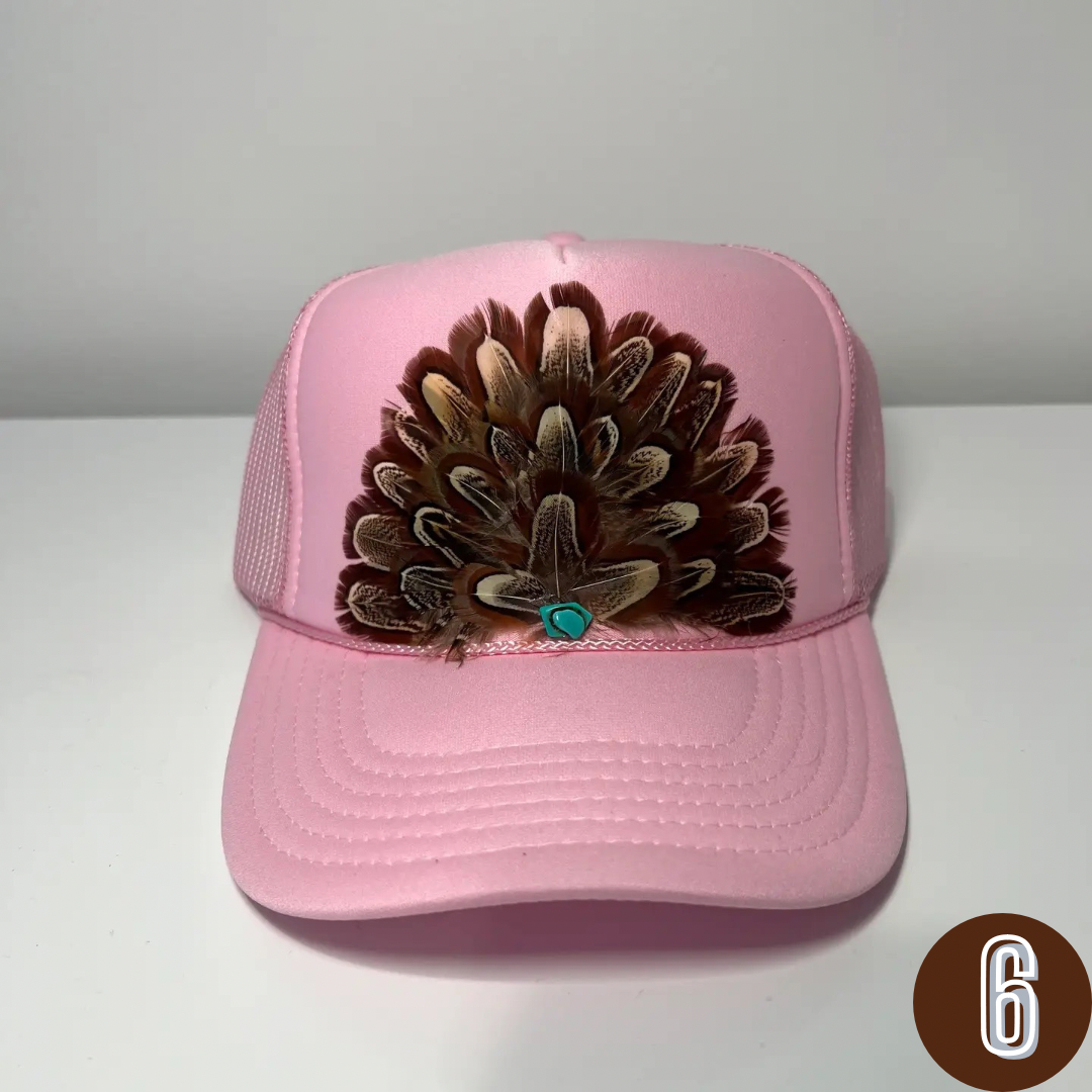 Feather Trucker Hat