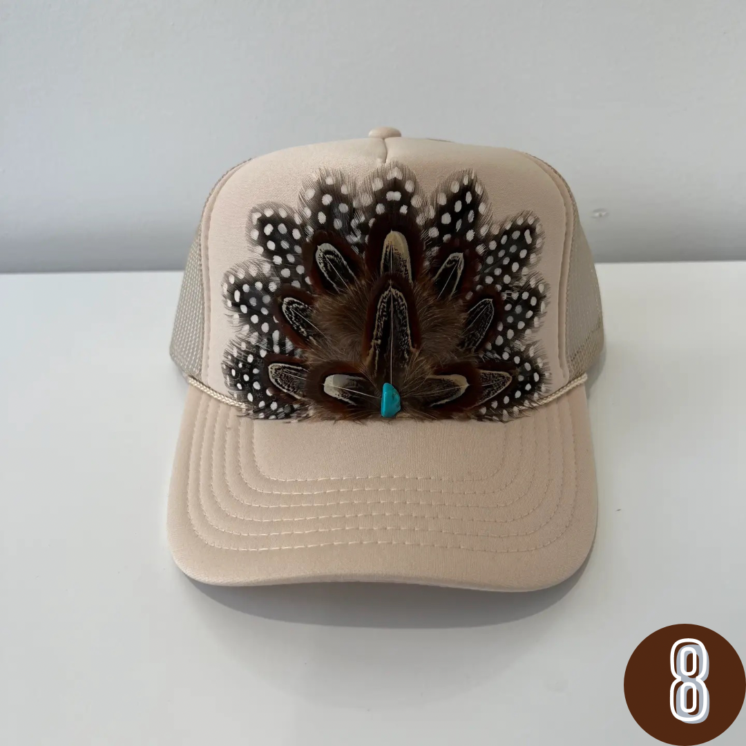 Feather Trucker Hat