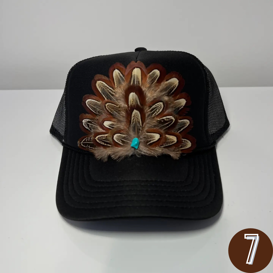 Feather Trucker Hat