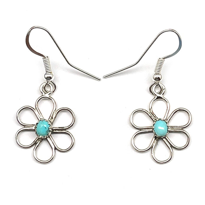 Turquoise Flower Earrings