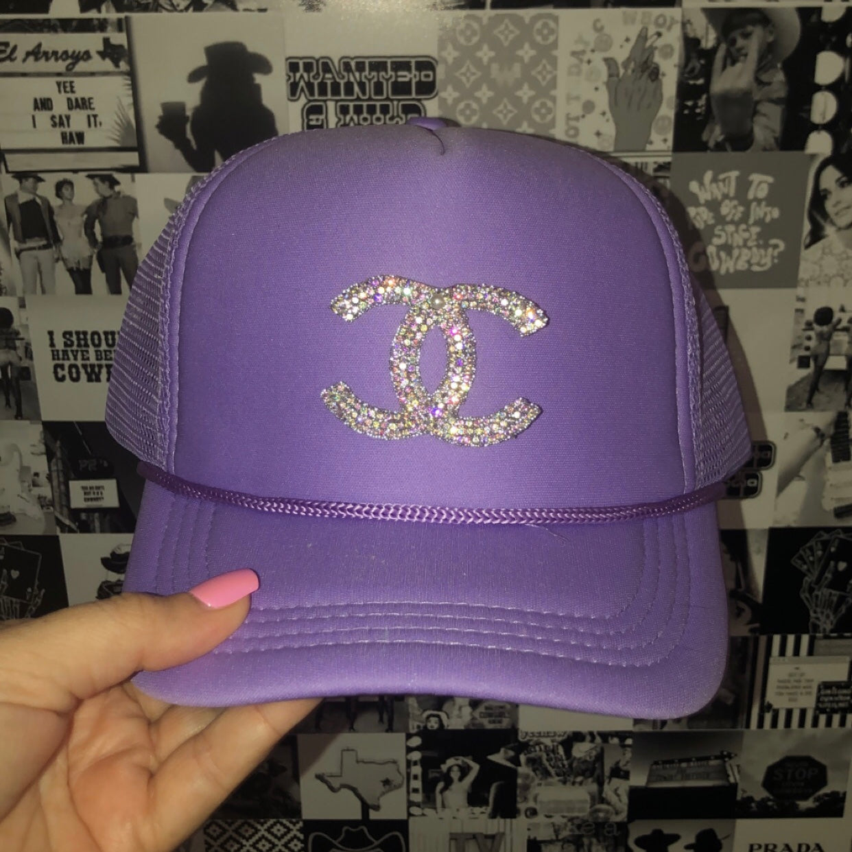 Designer Rhinestone Trucker Hat • 9 Colors