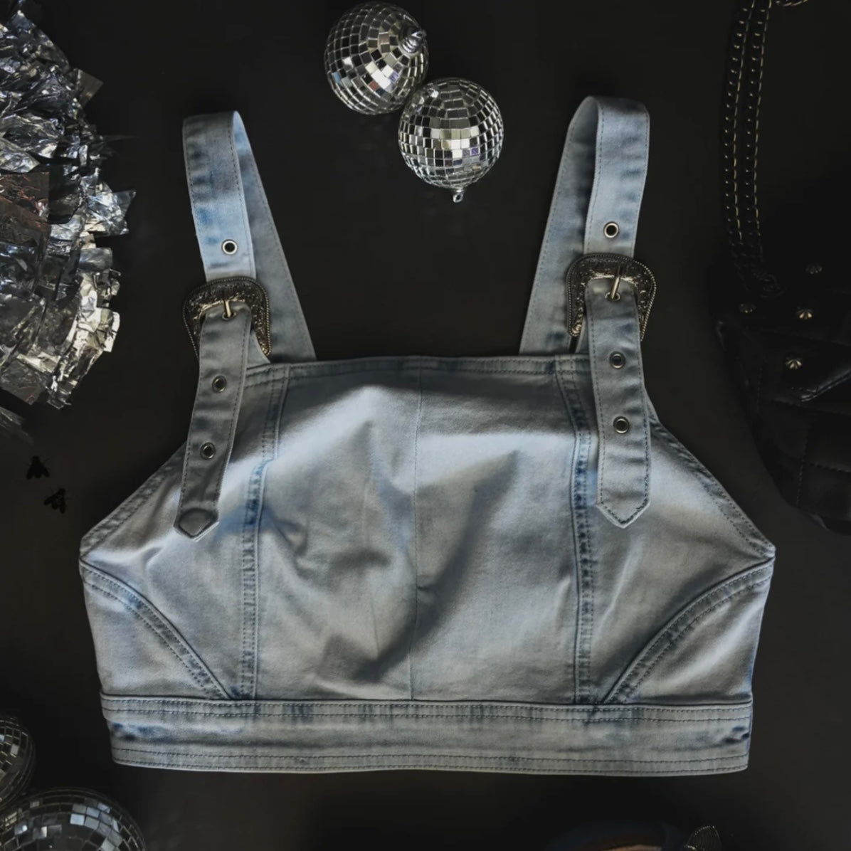 Buckle Up Buttercup Denim Top