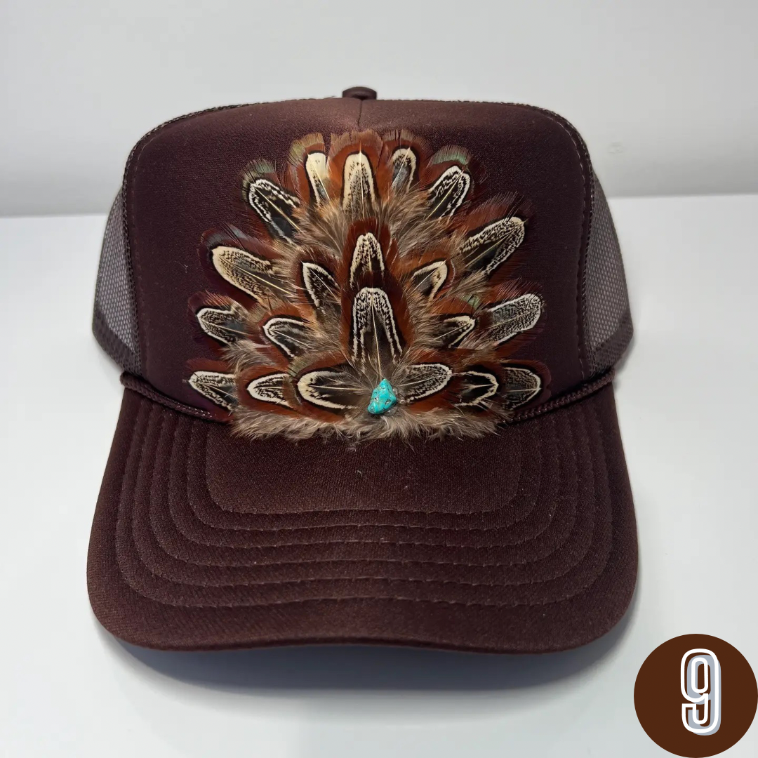 Feather Trucker Hat