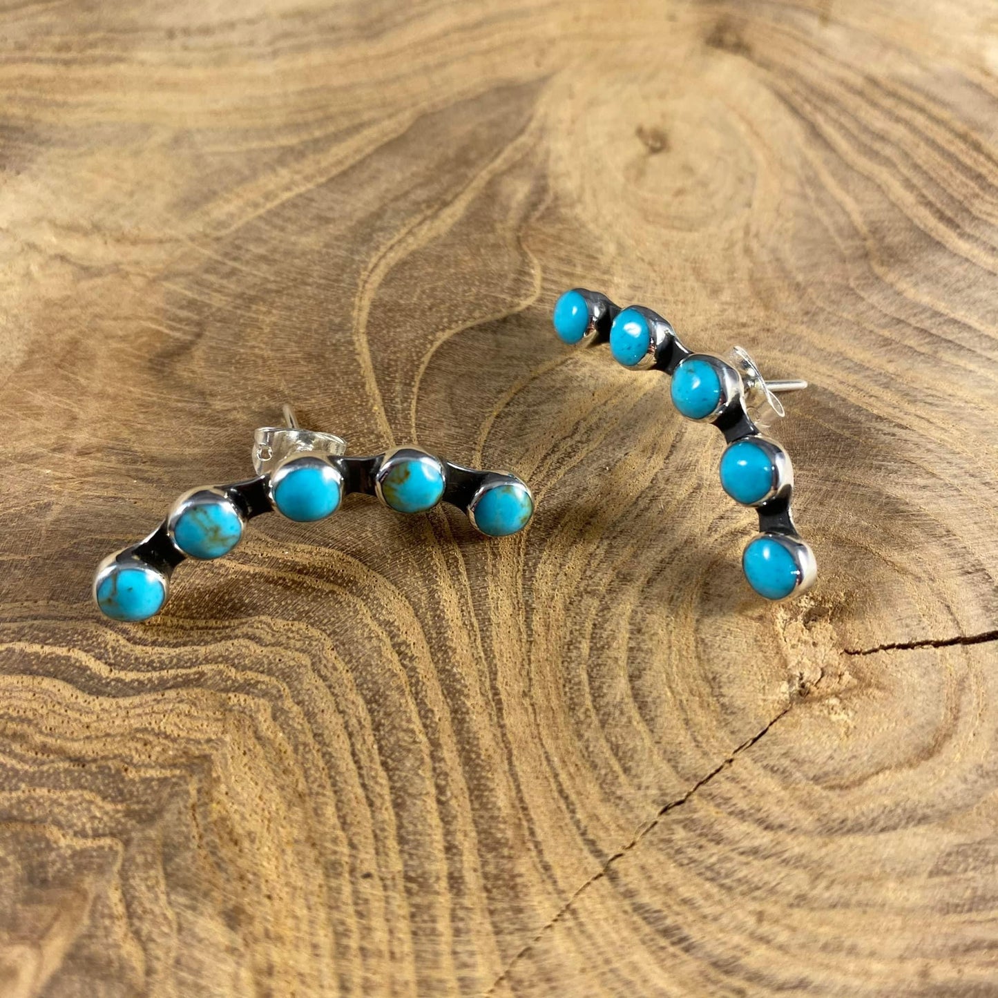 Turquoise Cartilage Ear Crawlers • Set of 2