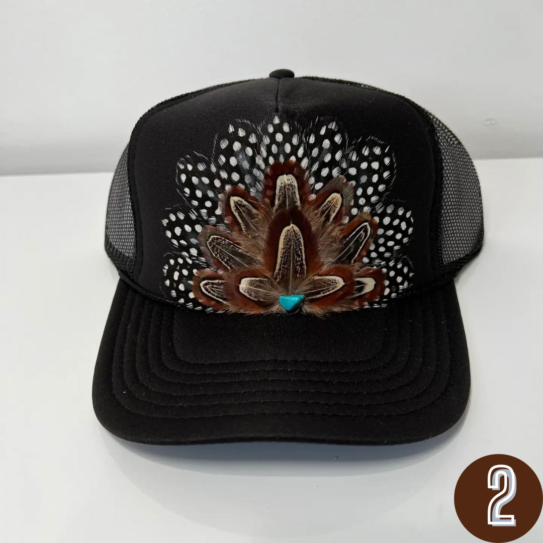Feather Trucker Hat