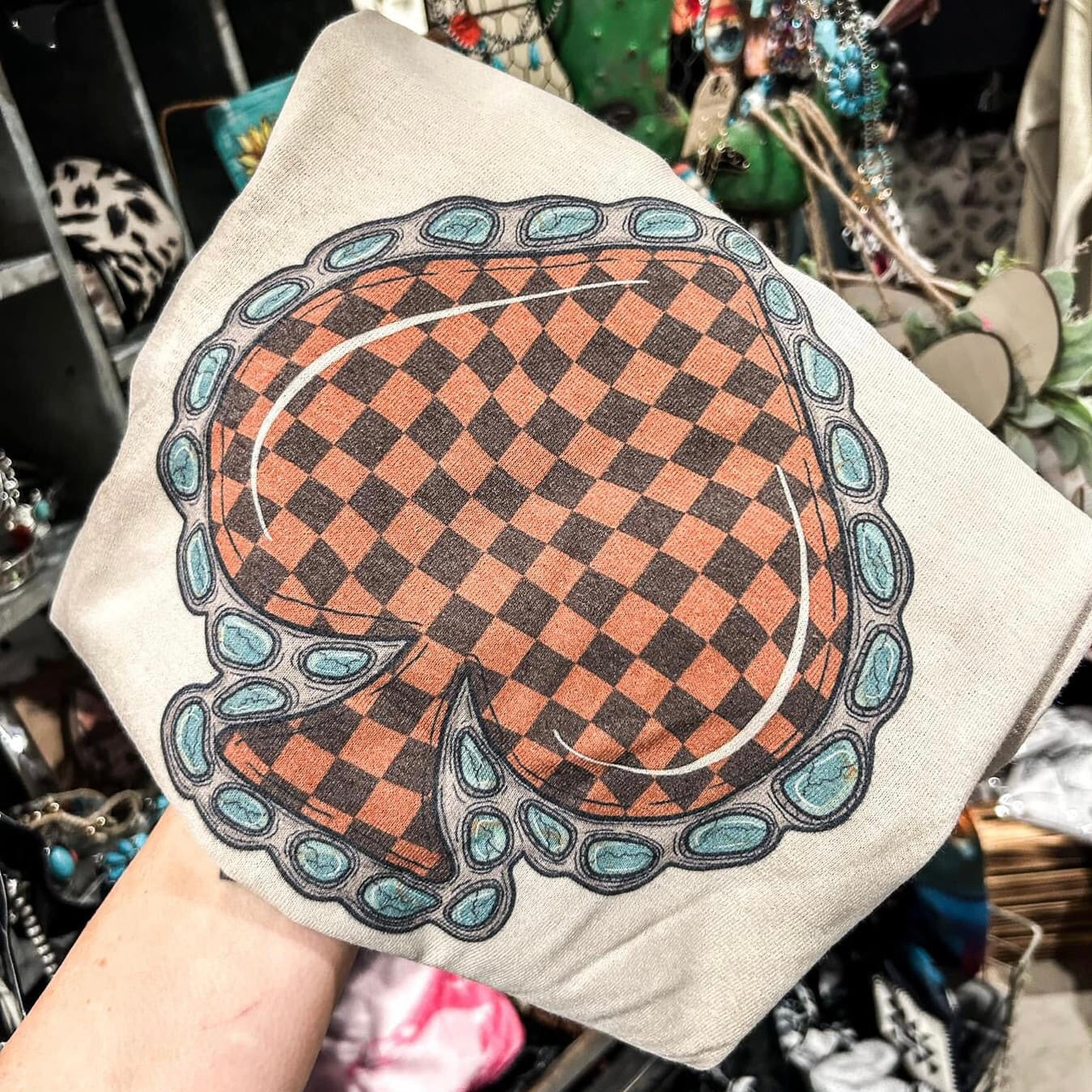 Brown Checker Spade Tee • S-XL