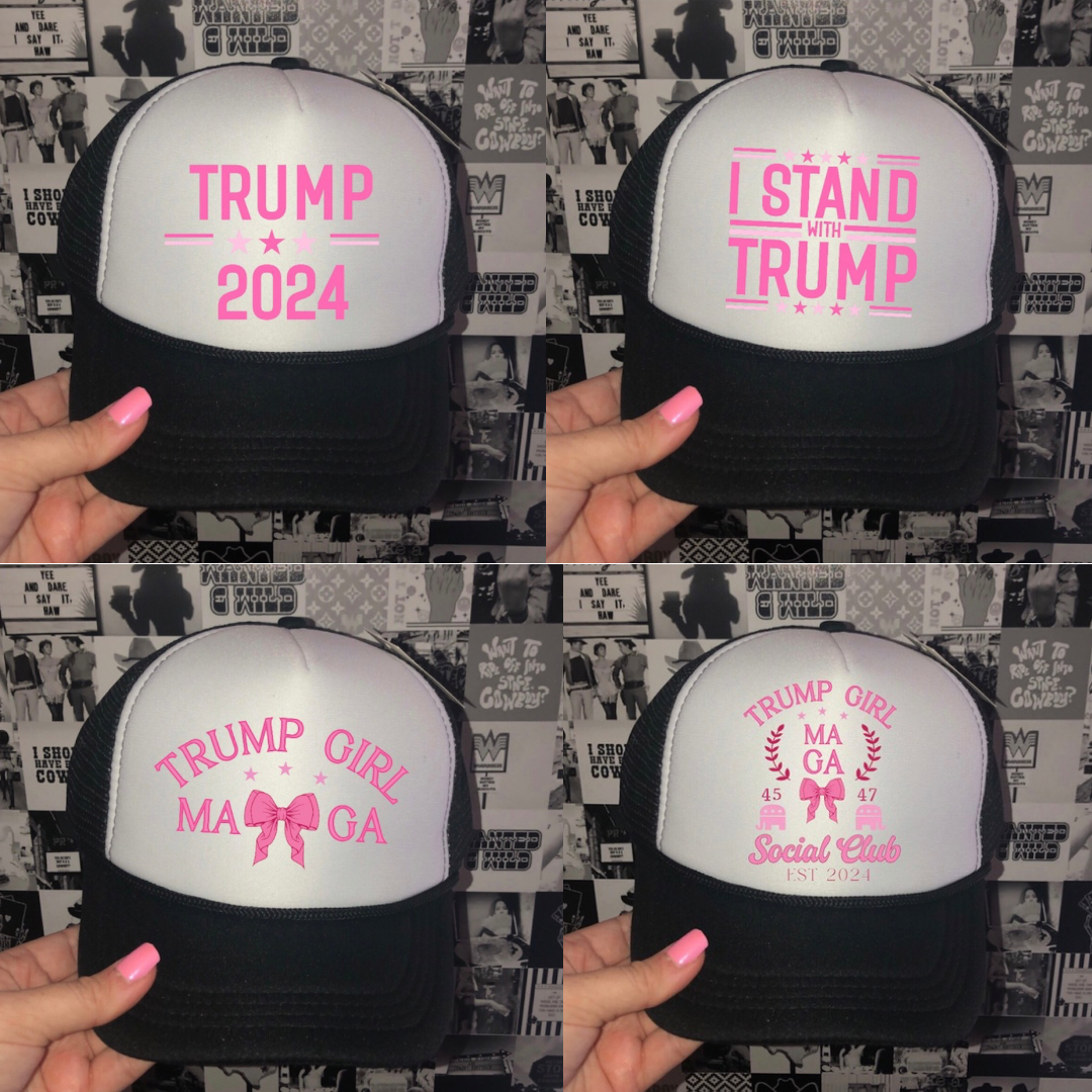 Pink Trump Trucker Hat • 4 Options