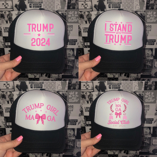 Pink Trump Trucker Hat • 4 Options