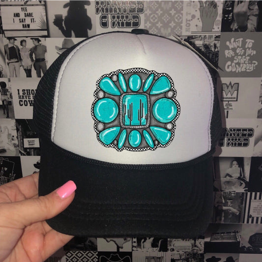 Turquoise Gem Trucker Hat